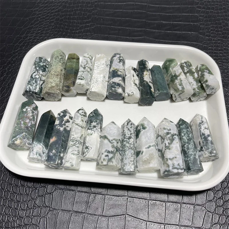 

Натуральный моховой агат, зеленый, RongDe Jewelry