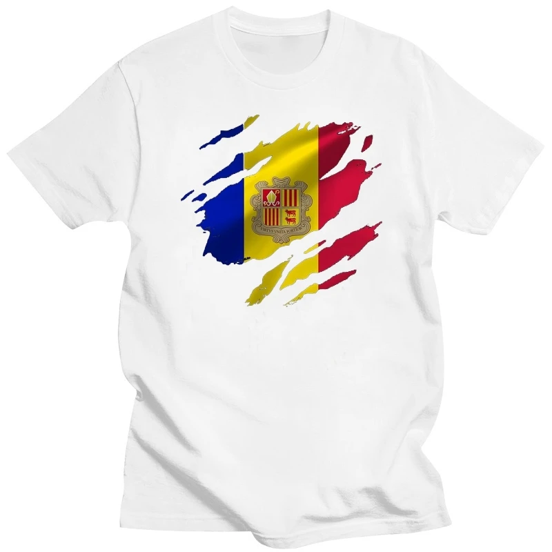 

Mens Torn Andorra Flag T Shirt Andorran Catalan La Vella Country national