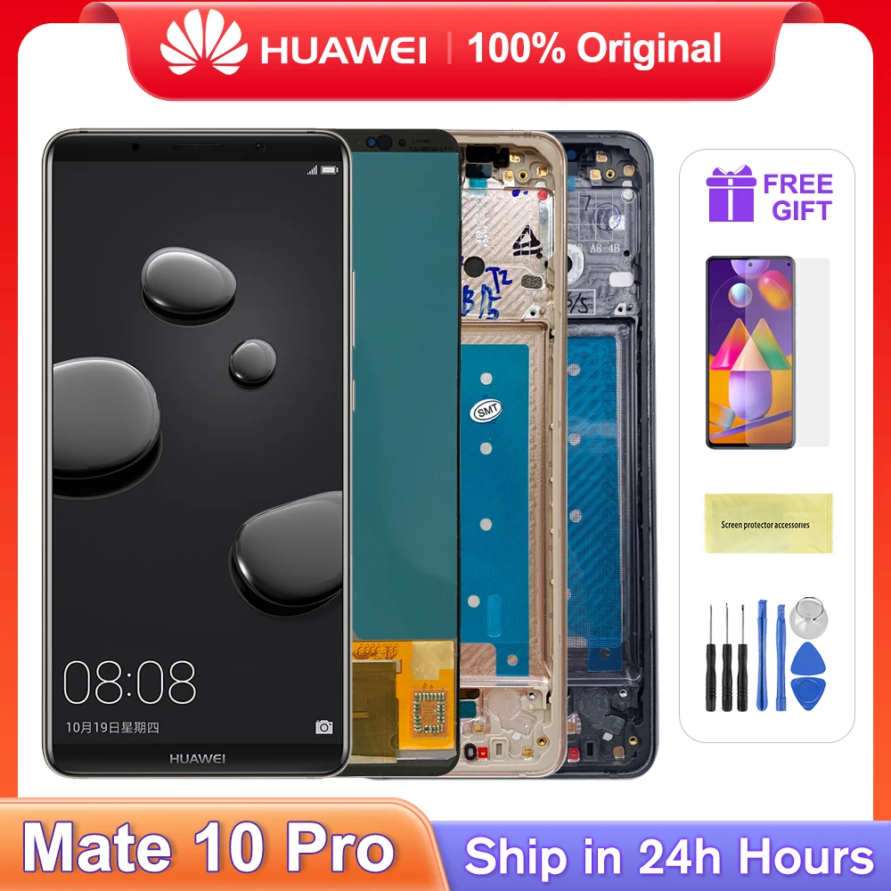 Экран AMOLED 6,0 дюйма для Huawei Mate 10 Pro, ЖК-дисплей, сенсорный экран в сборе, детали для Huawei Mate10 Pro, зеркальный экран