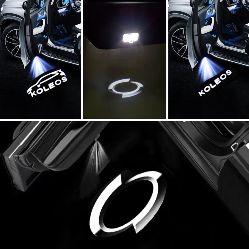 Фото Для Renault Koleos 2007-2025 2026: Светодиодный проектор логотипа на дверь автомобиля, приветственный светильник, аксессуары для стайлинга авто №2