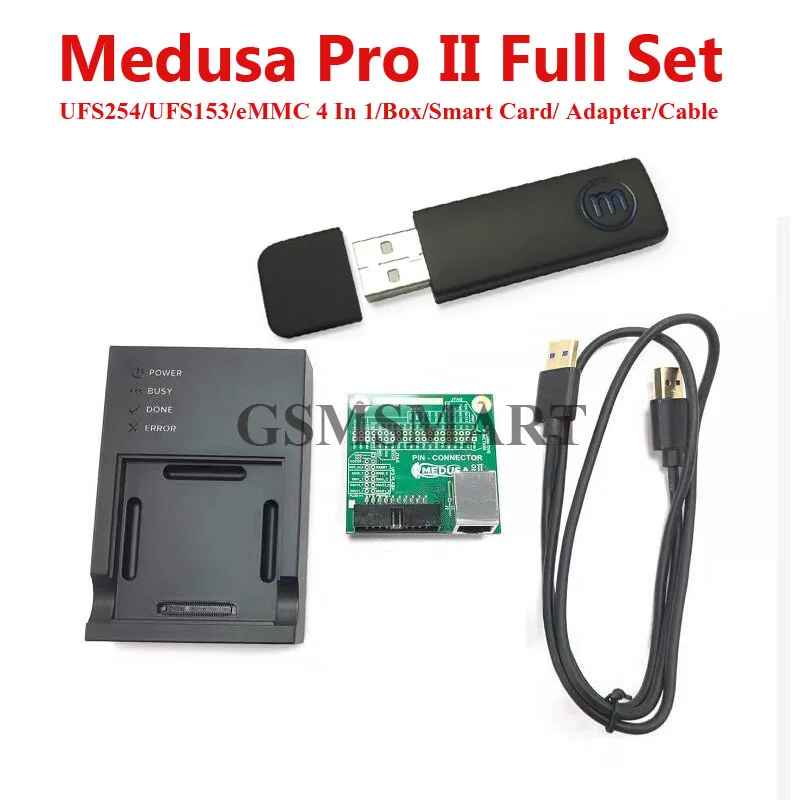 Полный комплект Medusa Pro II 2025 г. / коробка 2 с адаптером гнезда eMMC + UFS BGA 254 153