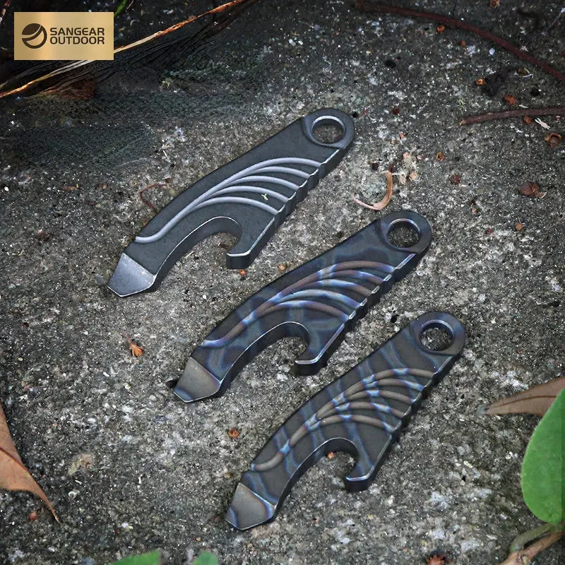 

Sangear DICORIA Titanium Alloy Bottle Opening Device Trumpet Mini Multi -function Keychain Small Tool Portable EDC Pendant