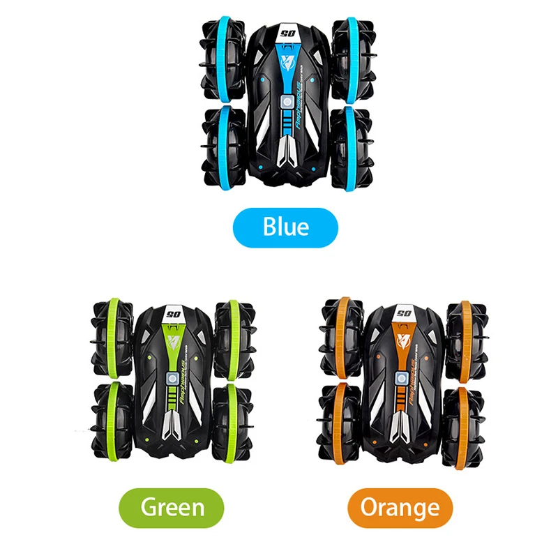 

1:24 Children's Toy 4WD Amphibious Remote Control 2.4G Stunt Car Waterproof Off-Road Double-Sided Driving Tank