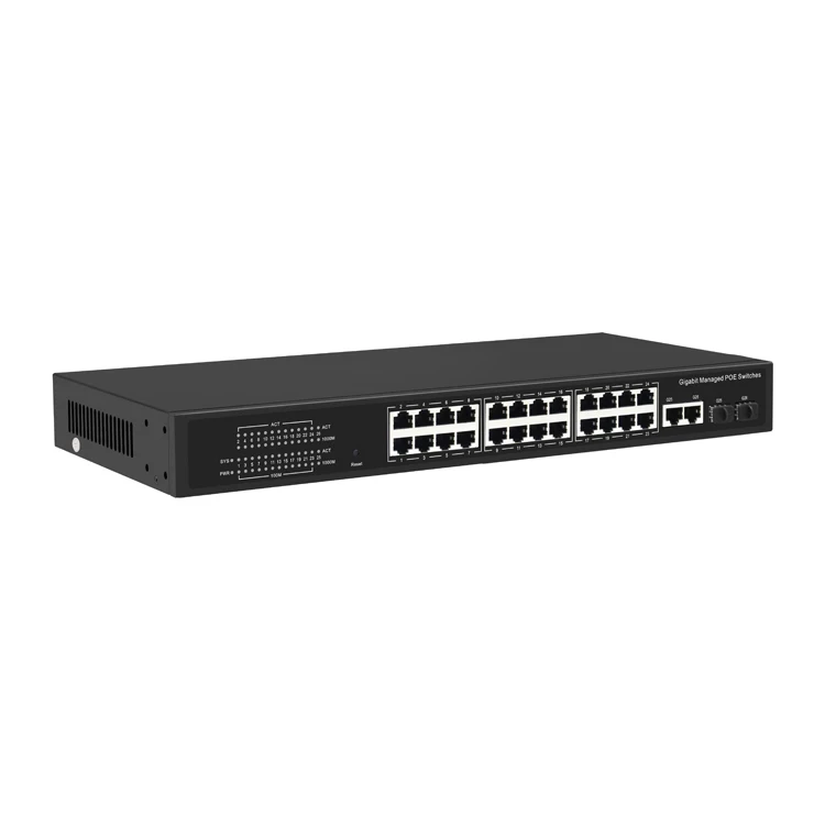 

24 ports POE switch Support QOS,STP/RSTP/MSTP IGMP SNMP VLAN EtherChanne IGMP Snooping DHCPSnooping DHCPRelayAgent