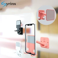 foldable wall phone holder wall mounted waterproof adhesive bracket for iphone13 ipad tablet holder universal moblie phone stand