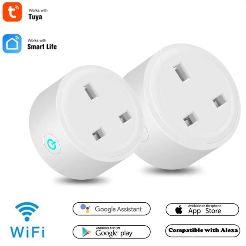 

Smart Plug WiFi Socket UK 16A Power Monitor Timing Function Tuya SmartLife APP Control Works With Alexa Google Assistant Yandex