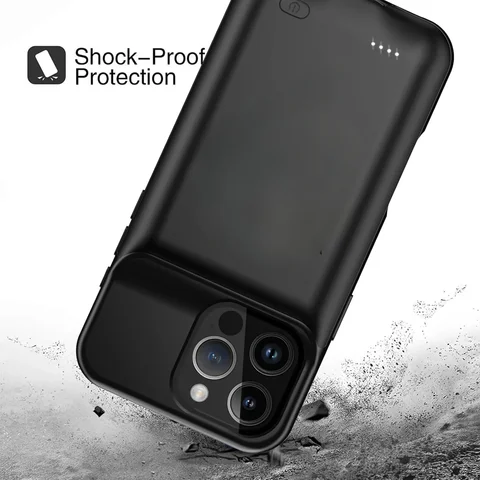 Чехол Power Case для iPhone 16 Pro, умный чехол для зарядного устройства, аккумуляторная батарея, аккумуляторная батарея, внешняя крышка для зарядки аккумулятора
