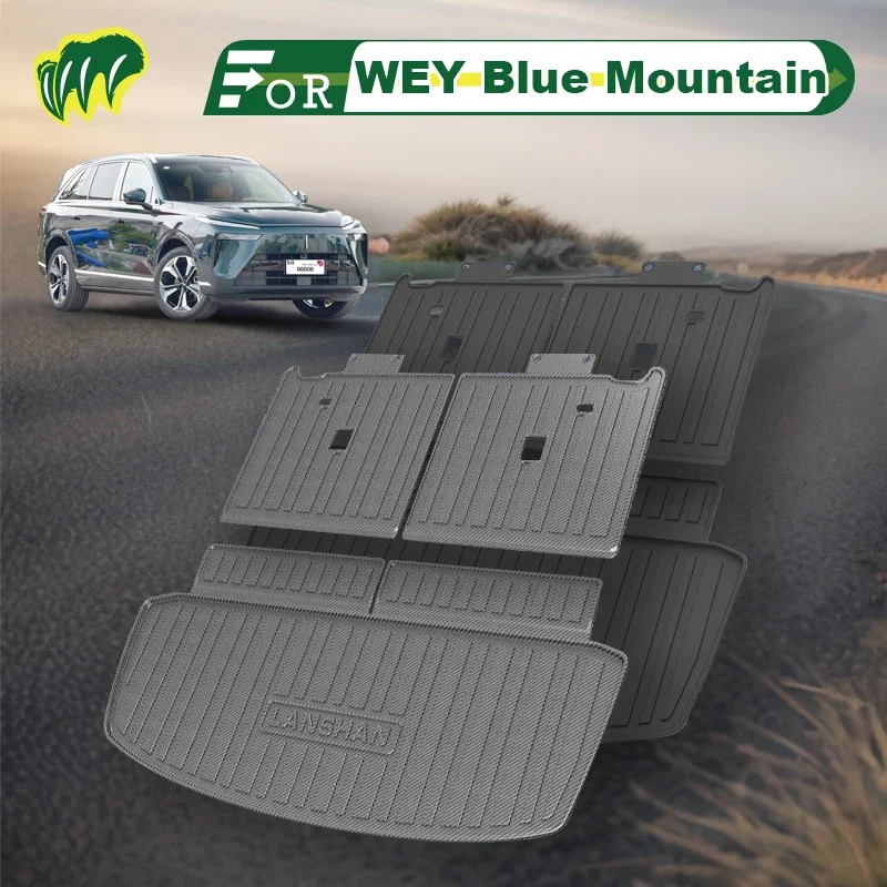Для GWM WEY голубая горная лампа 2023 подходящий под заказ коврик для багажника
