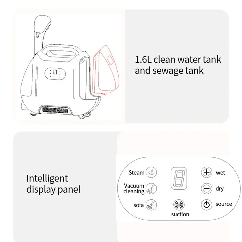 Werkseitige Ручная машина для устранения демпфирования Multifunktions-Dampfspray-Staubsauger