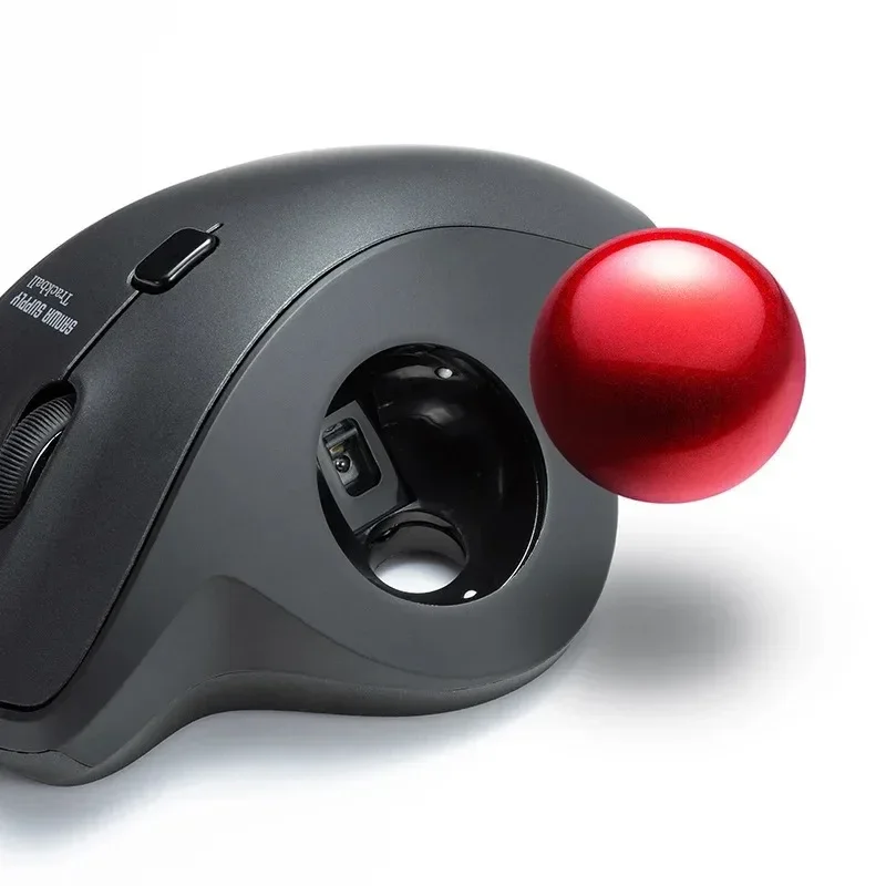 Фото Мышь-трекбол Sanwa: проводная/Bluetooth, эргономичная, оптическая, для дизайна и черчения CAD, с регулировкой DPI, офисная, прочная №3