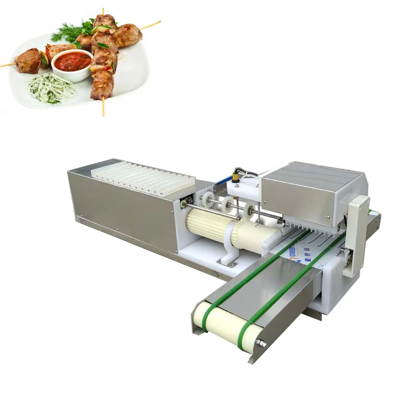 

Electric System Meat Skewer Maker Machine Automatic Stainless Steel Beef Mutton Chicken Heart Kebab String Machines