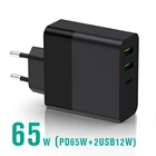 65W PD Type-C для быстрой зарядки USB адаптер СШАЕС вилка для SAMSUNG HUAWEI QC3.0 USB-C быстрое зарядное устройство для MacBook ProAir iPad Pro ноутбук