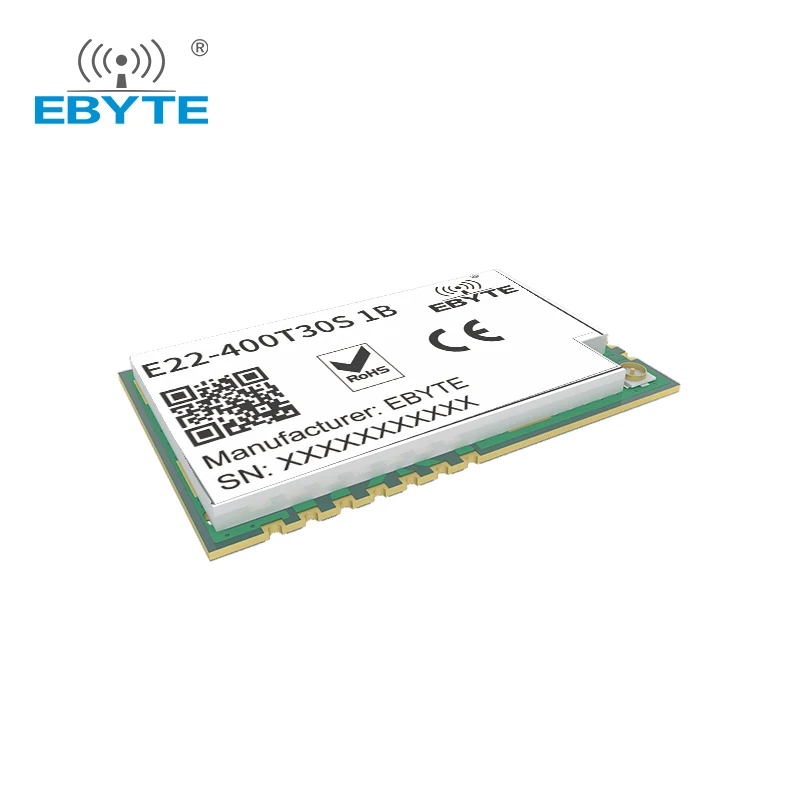 5PCS E22-400T30S-V2.1 SX1268 433MHz Wireless Transmitter and Receiver 30dBm UART SMD RF Module Built-in PA+LNA Stamp/IPX IoT