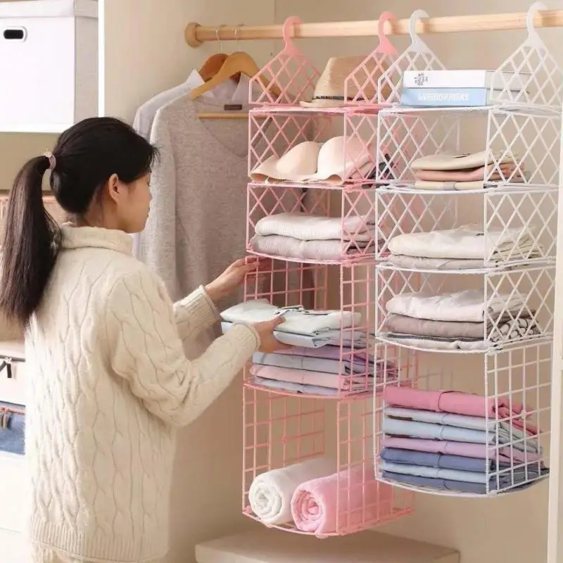 

1-5 Grids Clothes hanger organizer Space Saving Hanger multi-function folding magic hangers drying Racks Scarf clothes Storage