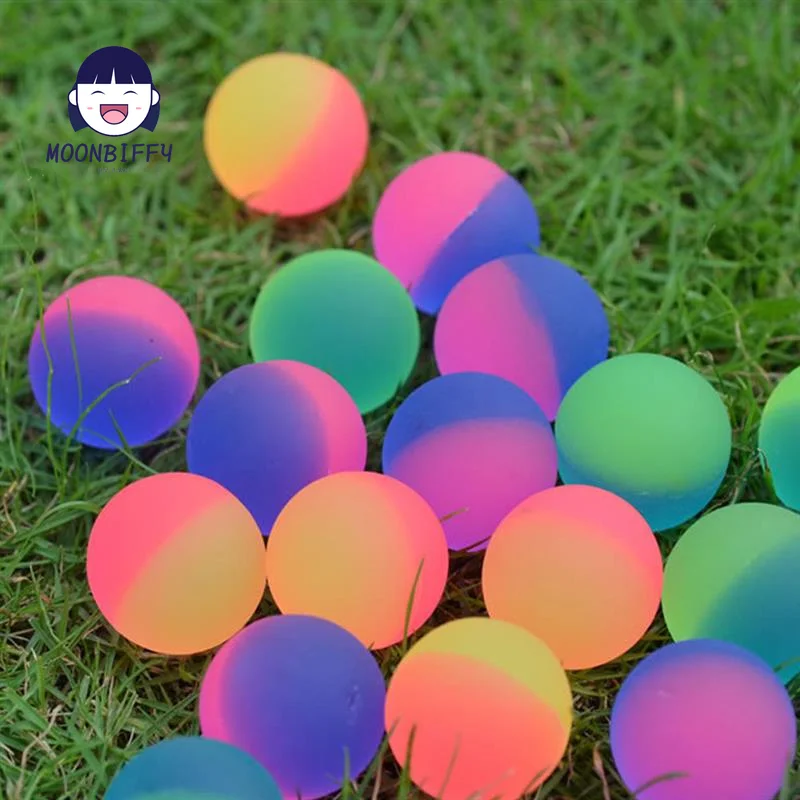 

10 шт., 25 мм, милые светящиеся разноцветные резиновые мячи для мальчиков, детские спортивные игры, эластичные прыгающие мячи, уличная игрушка