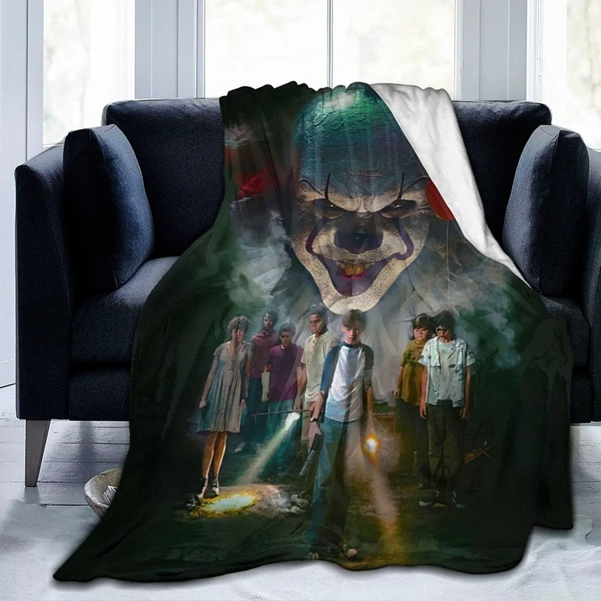 

Ультрамягкое теплое фланелевое одеяло s из фильма «ужасы», легкий плед, Флисовое одеяло для дивана, кровати, Хэллоуина