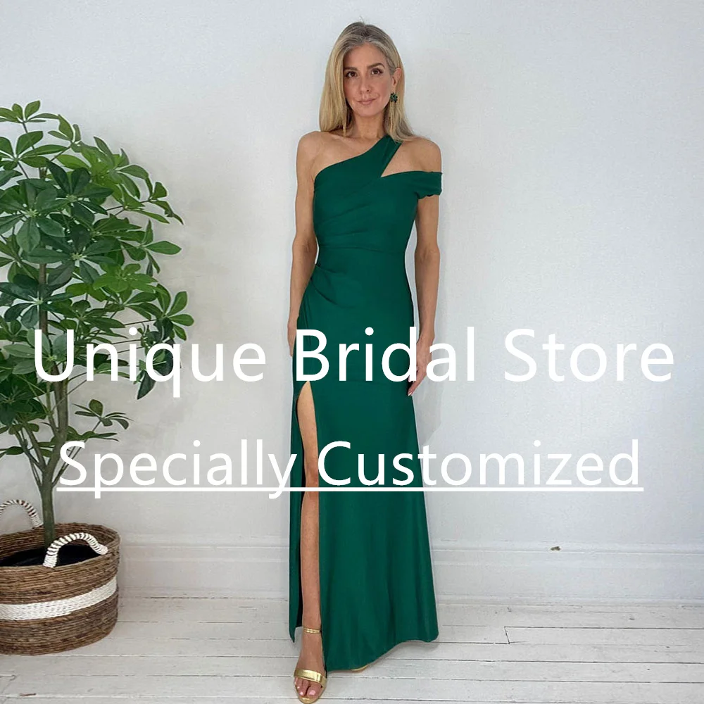 

Простое вечернее платье-Русалка на одно плечо, женское платье с элегантной застежкой-молнией и драпировкой, трикотажное платье для выпускного вечера, 2023