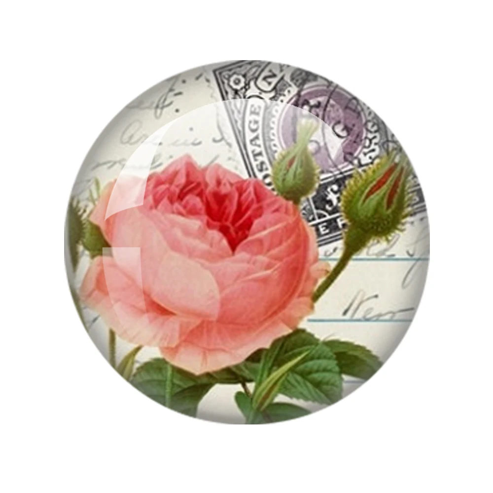 Красивые цветные цветы 10 мм/12 мм/18 мм/20 мм/25 мм круглые стеклянные кабошоны для