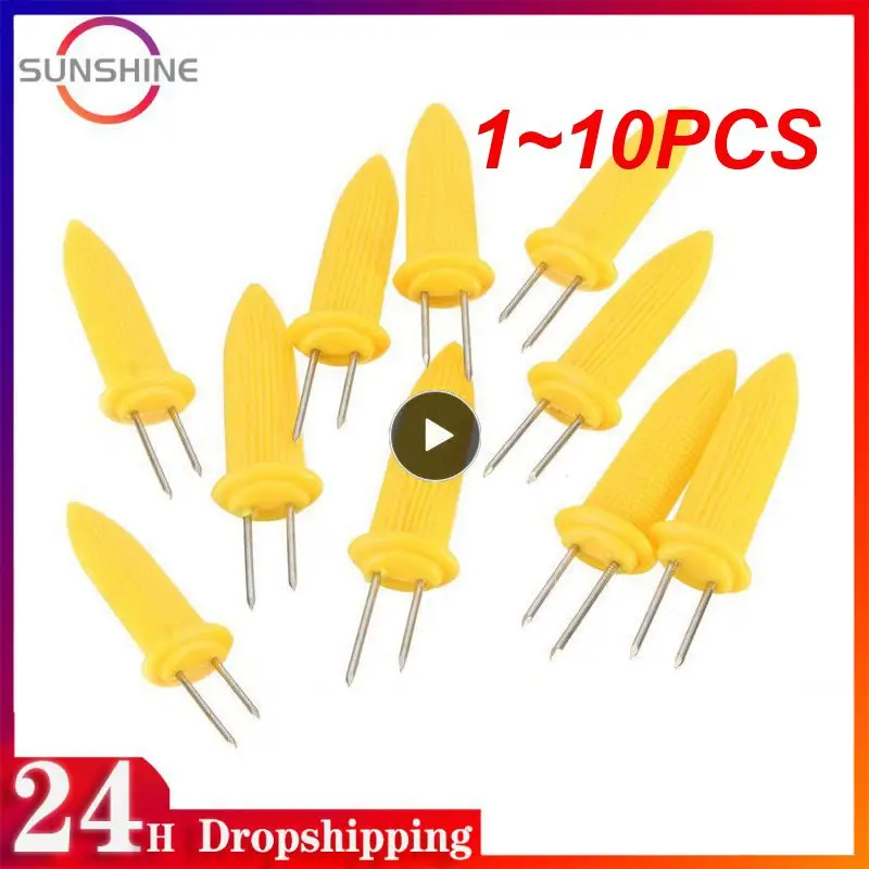 1~10PCS /pack Corn on the Cob Holders Set for Skewers BBQ Tw