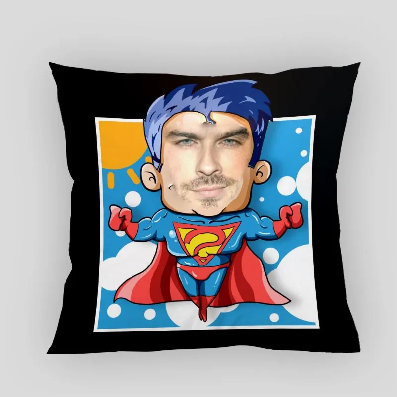 

Custom Ian Somerhalder Наволочка украшения для дома 45x45 см квадратная Наволочка на молнии, наволочка для подушки, Прямая поставка