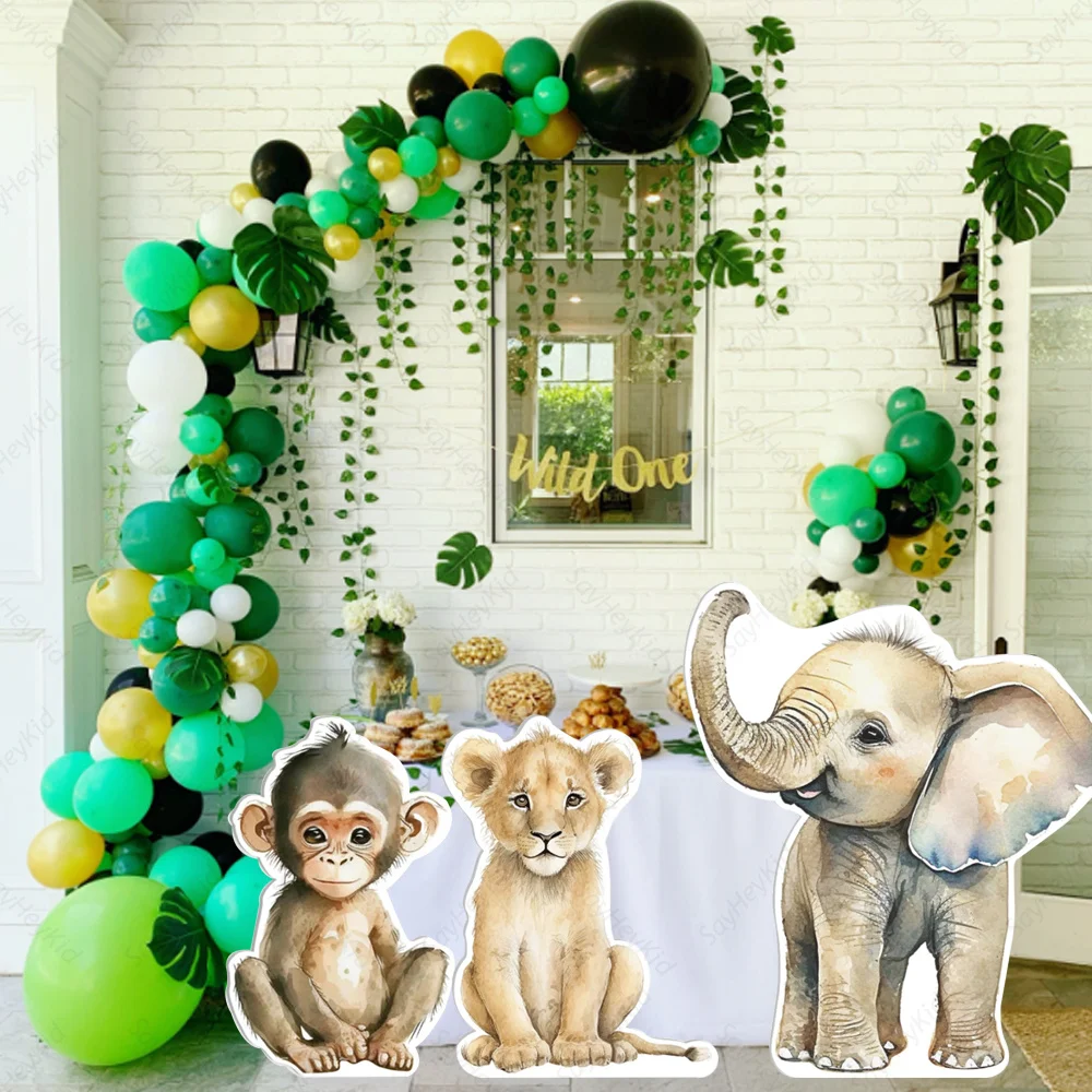 Большие вырезы в виде животных джунглях слон жираф Лев КТ доска для джунглей