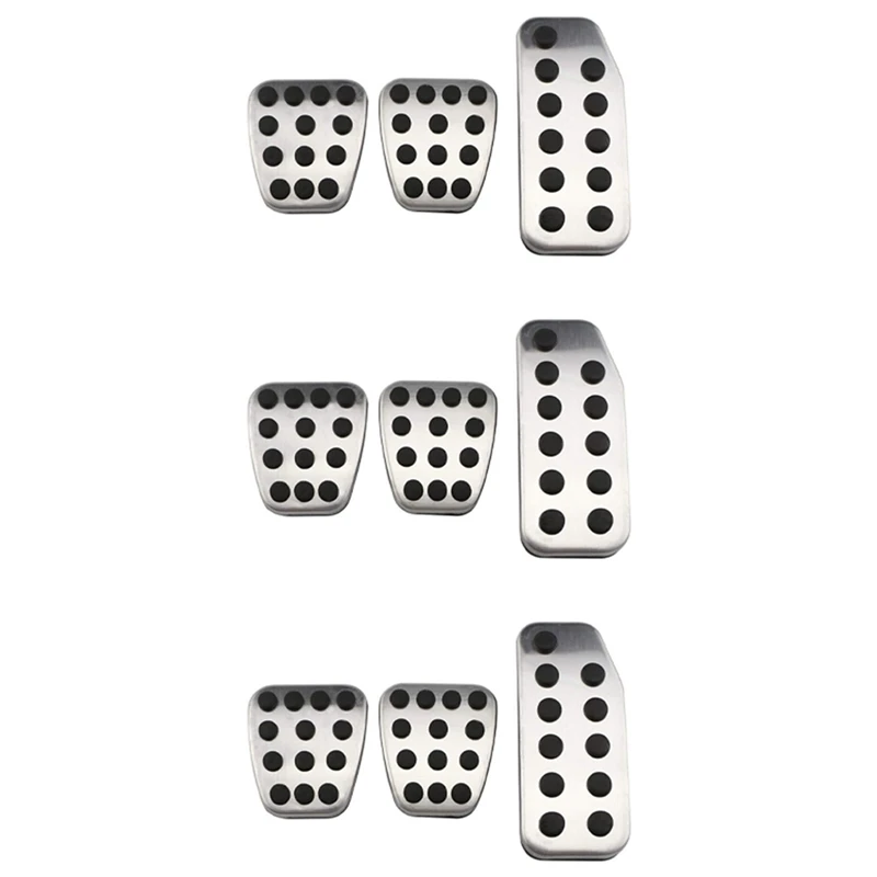 

9X Car Pedals Gas Brake Clutch Accelerator Pedal Pad Plate Cover For Honda CITY 2013 - 2020 Vezel HRV HR-V 2015-2020(MT)