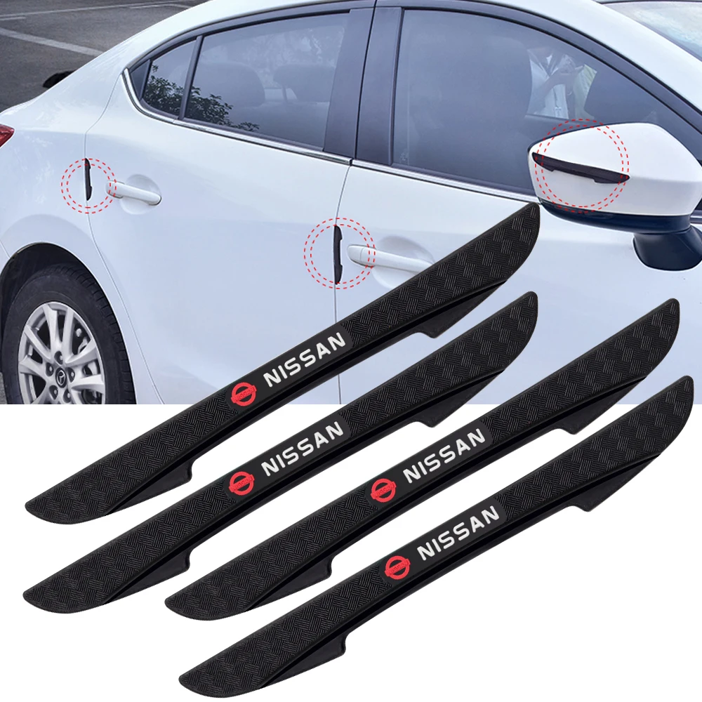 

4pcs Car Door Edge Anti-Scratch Bumper Strip protector Sticker For Nissans Nismo X-trail Almera Qashqai Tiida Teana NOTE Patrol