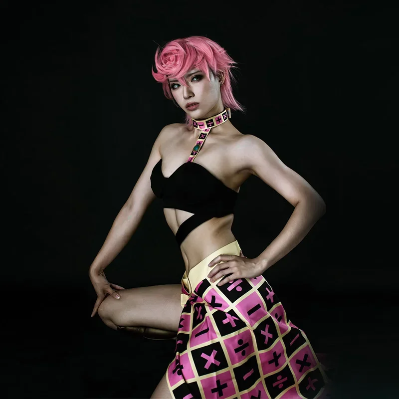 Аниме JoJo's Bizarre Adventure Косплей Триш Уна Костюм Женское Сексуальное Платье