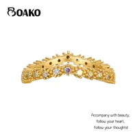 boako creative 925 sterling silver ab color zircon ring for women delicate rings wedding personality jewelry anillos plata bague