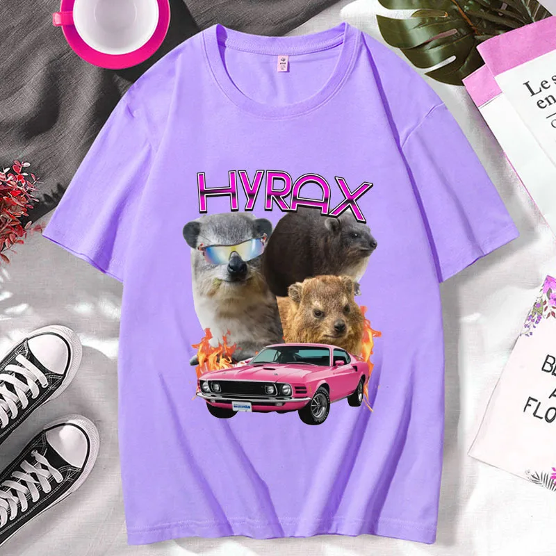 Stylish Hyrax T Shirt Men's Women's Hip Hop Funny Meme Mom Dad Vintage T-shirt Fashion Casual Tee Shirts Short Sleeve Streetwear