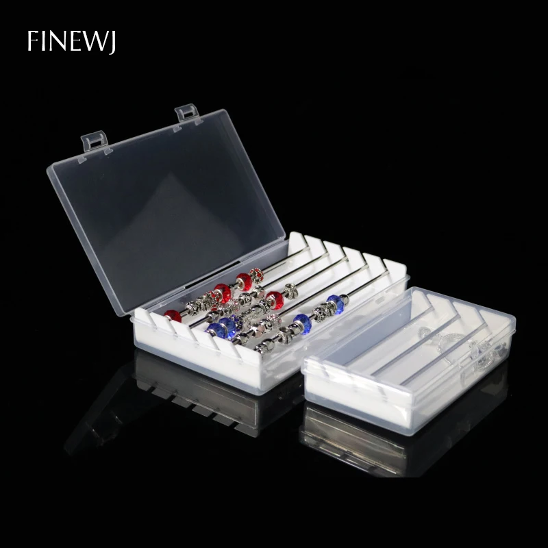 

Acrylic Pandora Charms Bracelet Beads Jewelry Display Storage Box Chamilia Trollbeads Gasket Ring Holder Organizer Carrying Case