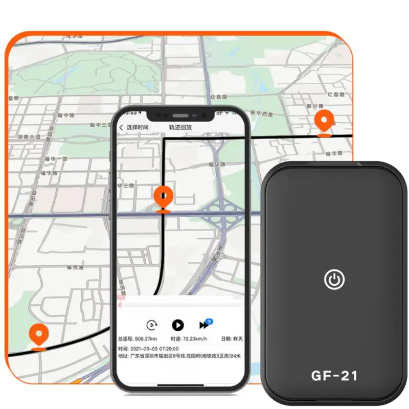 

GF21 Mini GPS Real Time Car Tracker Anti-Lost Device Voice Control Recording Locator Microphone WIFI+LBS+GPS Positioning Device