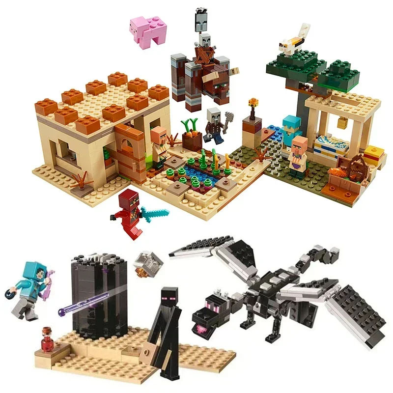 580 шт. совместимый 21160 my world Dragon Villager Raid Dark The Witch Hut House строительные блоки игрушки