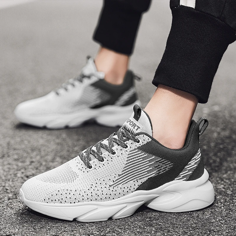 Men Sneakers Flying Weave Running Shoes Women Comfortable Sports Shoes Outdoor Man Athletic Shoes