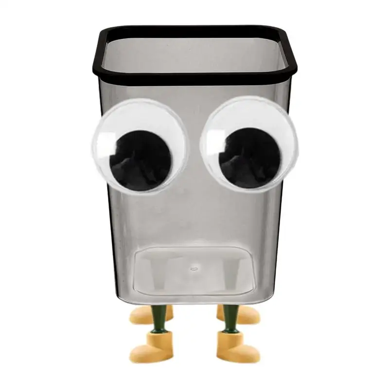 

Funny Big Eyes Trash Can With Feet Garbage Bin Home Office Rubbish Bin Bathroom Garbage Container Waste Bucket Kitchen Dustbin