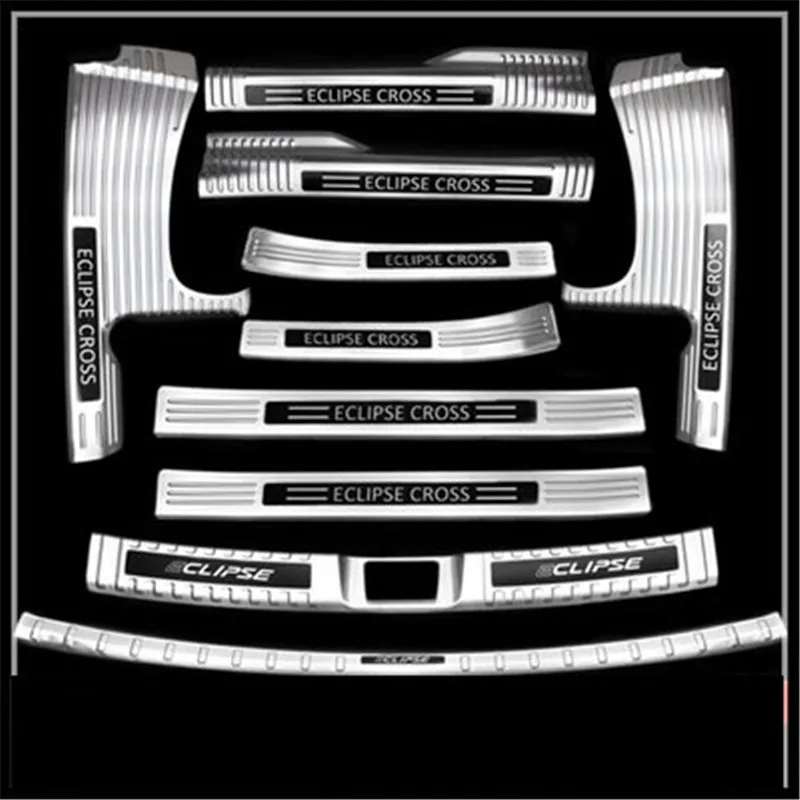 

Car styling for Mitsubishi Eclipse Cross 2018-2020 stainless steel Rear Bumper Car door cover inside and outside door sill plate