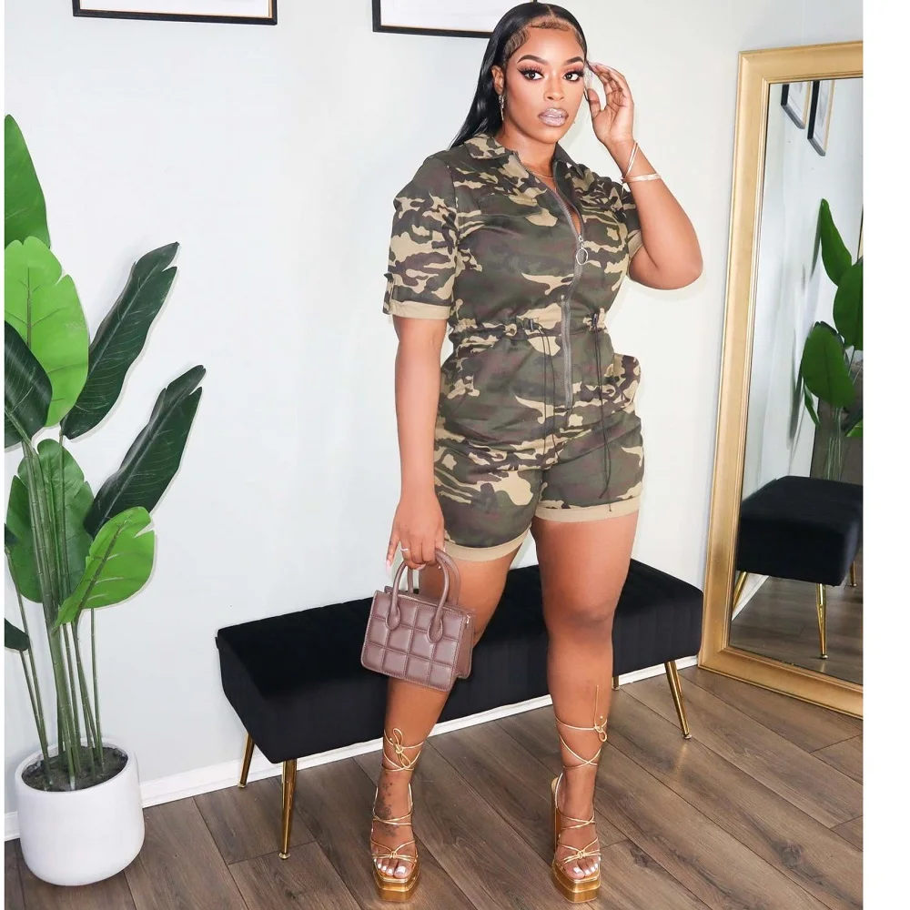 Женский камуфляжный комбинезон с отложным воротником размеры до 4xl - купить по