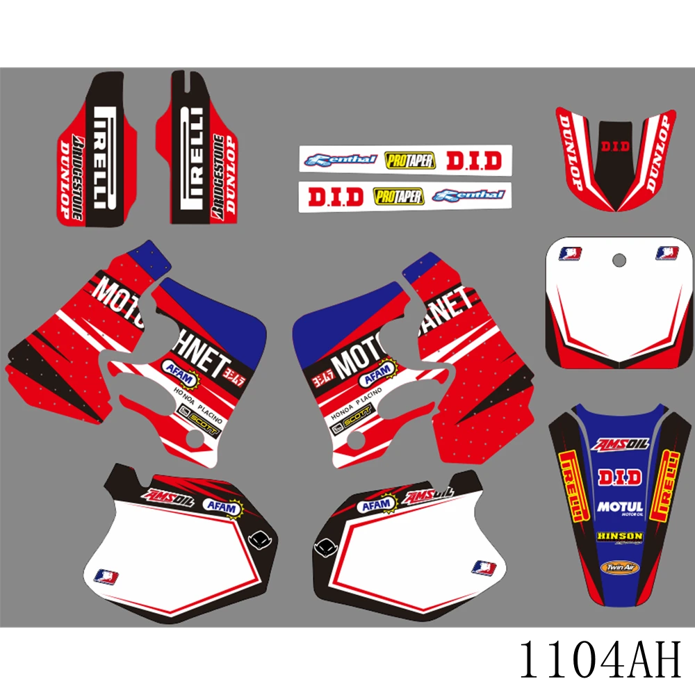 

Full Graphics Decals Stickers Motorcycle Background Custom Name For HONDA CR250 CR 250 1995 1996 CR125 CR 125 1995 1996 1997