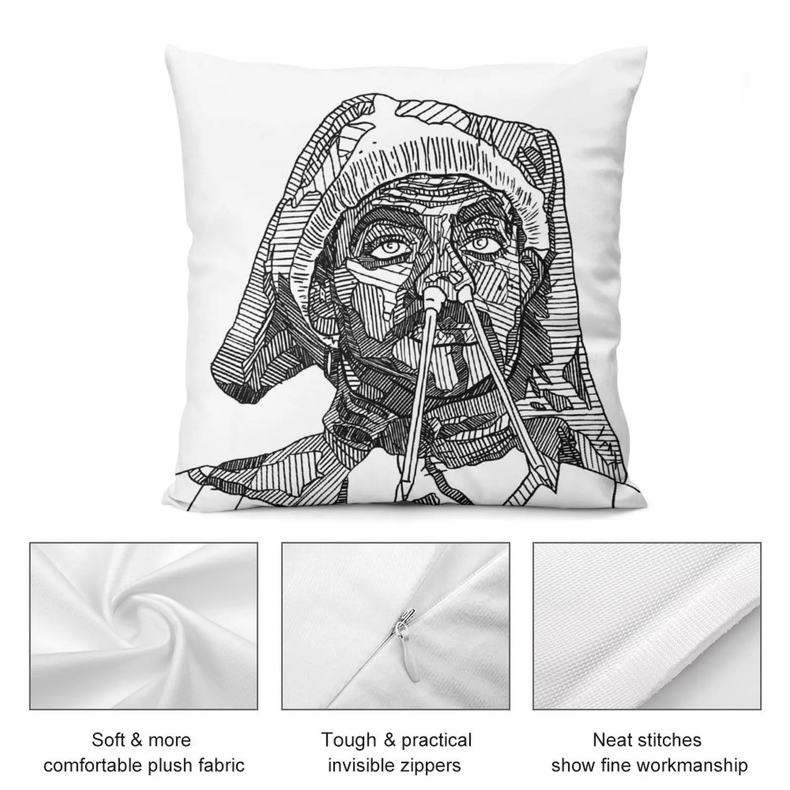 Новогодняя декоративная подушка Rowan Atkinson // Blackadder