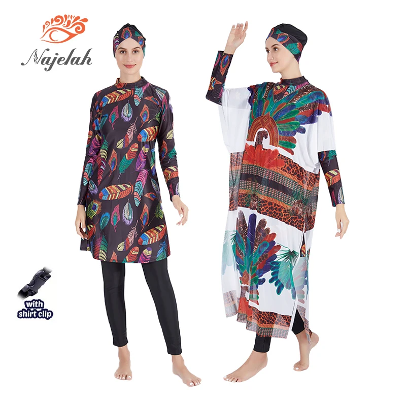 

Muslim Modest Swimwear Burkini Fashion Swimsuit For Women Hijab Islamic Cover Ups Designer Long Sleeve Swimming Suit Bathing