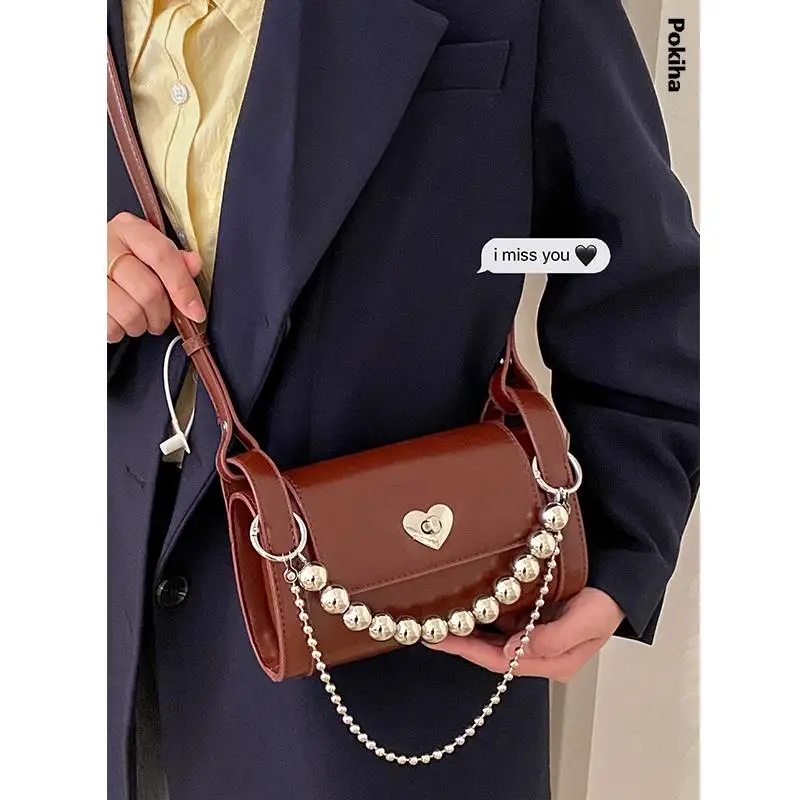 

Винтажная Классическая дизайнерская женская сумка через плечо с цепочкой, роскошная Высококачественная сумка через плечо, новинка 2023, Повседневная универсальная модная сумка