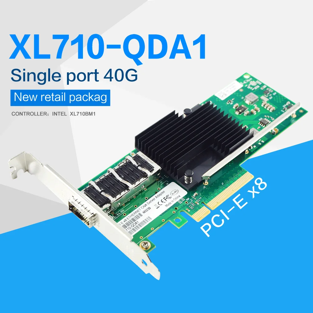 Набор микросхем Intel XL710 PCIe 3 0 X8 QSFP + 40G Однопортовый сетевой Card-XL710-QDA1 - купить по