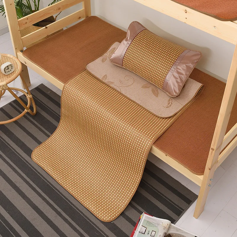 

New foldable rattan mat ice summer mat student dormitory 0.9m1.2m mat single mat double-sided mat