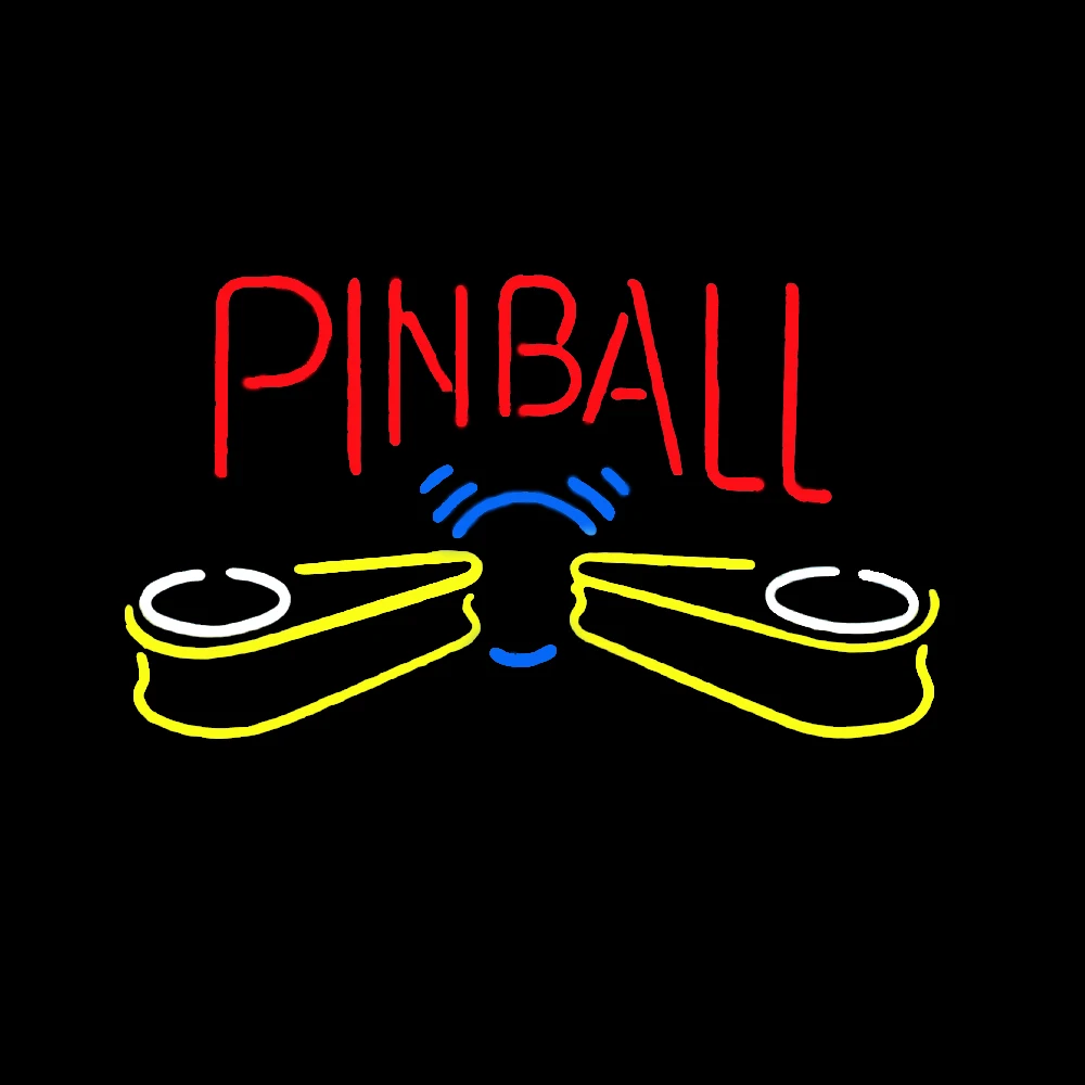 Неоновая лампа-вывеска для пинбола подсветильник 17 х14 дюймов бара спортивных игр
