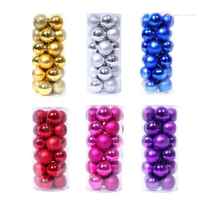

Christmas Balls Ornaments 24pcs/box for Christmas Tree Decor Christmas Tree HX6D
