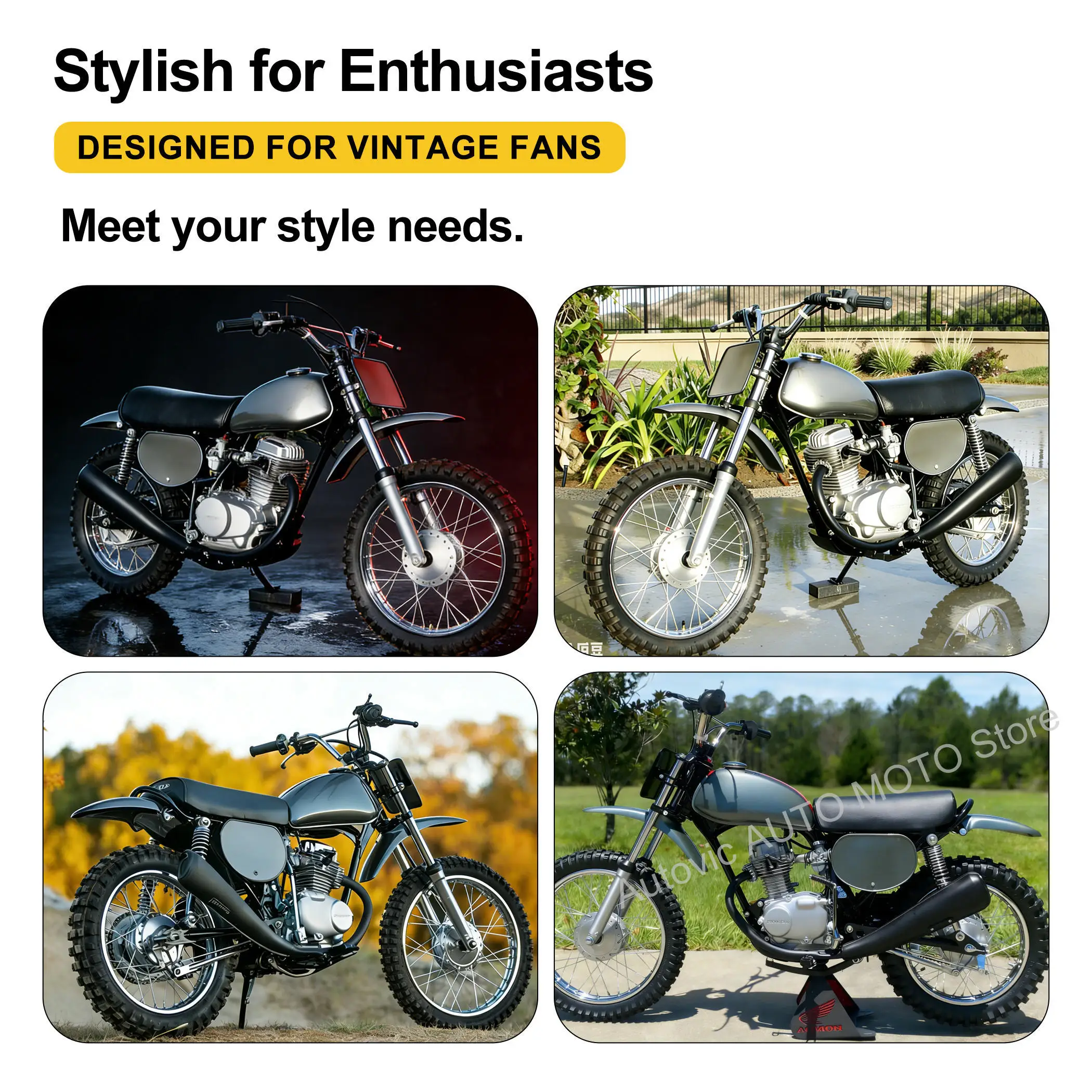 Руль хромированный винтажный для мотоциклов Honda XR75 XR 75 K0 K1 K2 K3 1973-1976, стальной, 53100-116-000 (art.: 3920dac3fcff0) - 3920dac3fcff0