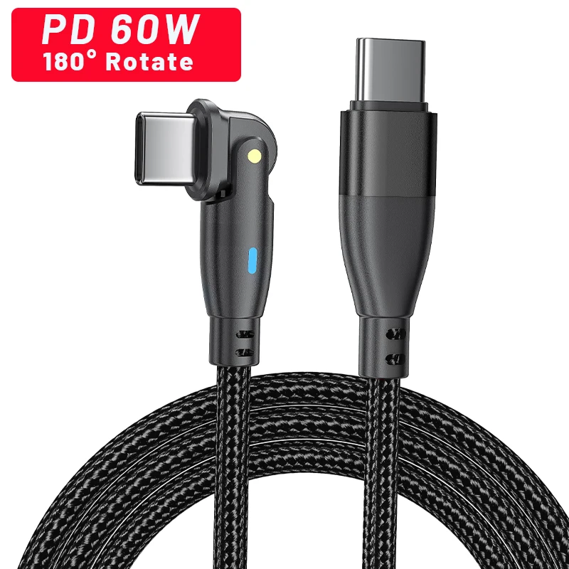 

PD 60W/80W USB C to USB Type C Cable For Xiaomi Redmi Note 8 Pro Quick Charge 4.0 Fast Charging For MacBook Pro Data Cable Cord