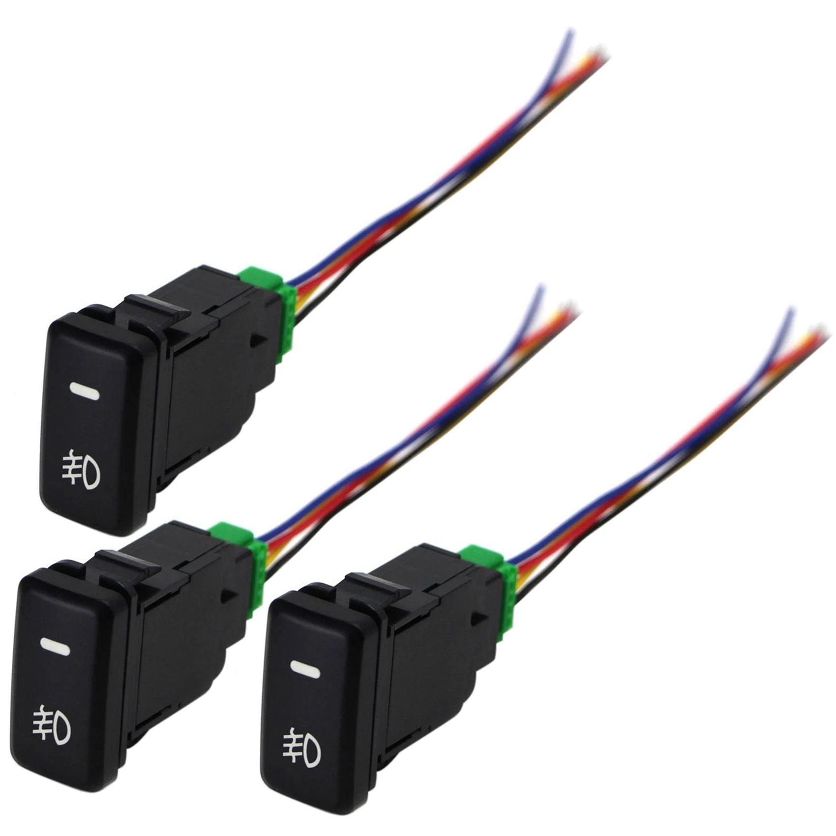 

3 переключателя для модификации автомобиля, водонепроницаемый переключатель, переключатель для противотуманной фары с 4 линиями для светильник