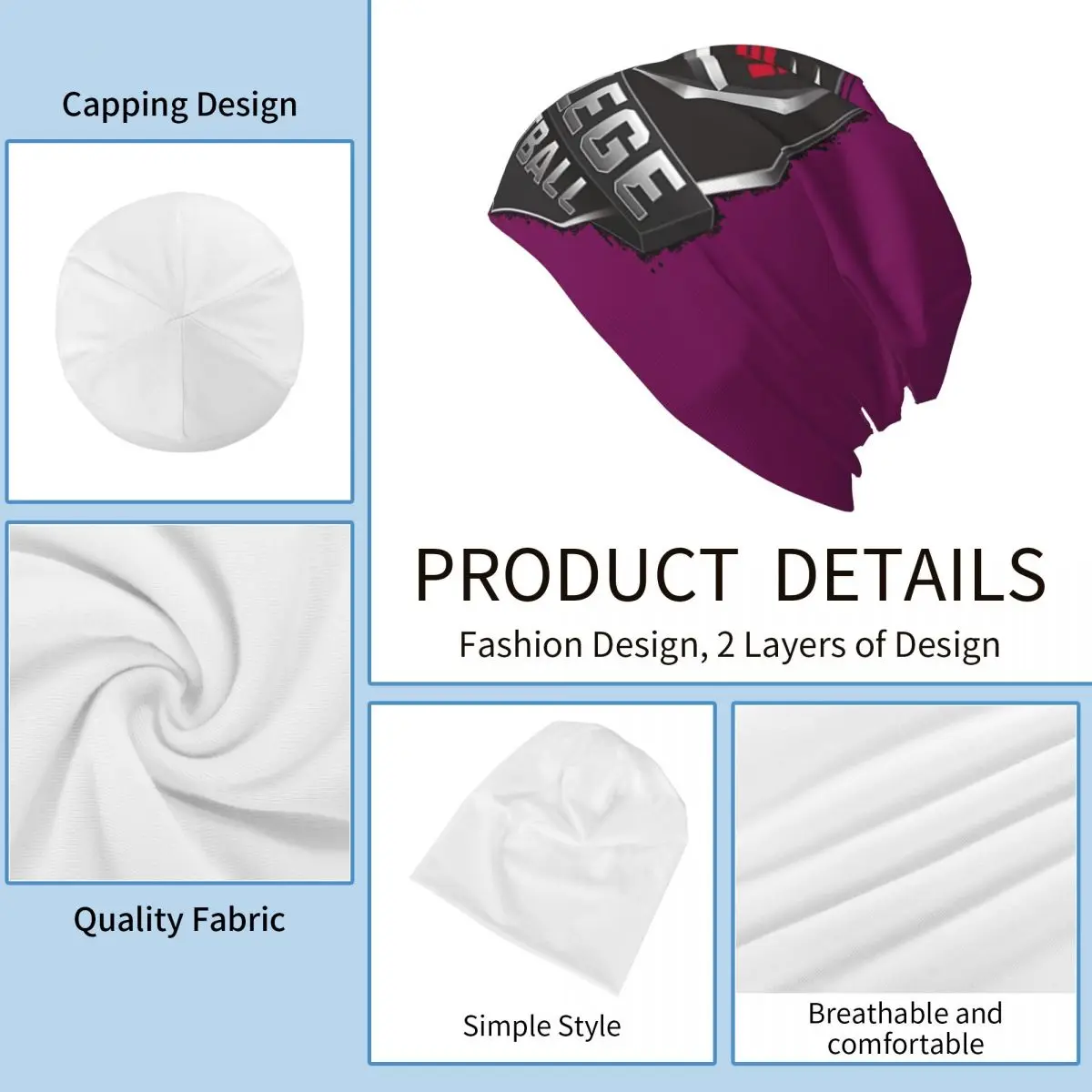 ESPN студенческая футбольная теплая вязаная шапка модная шапка-капот осень-зима