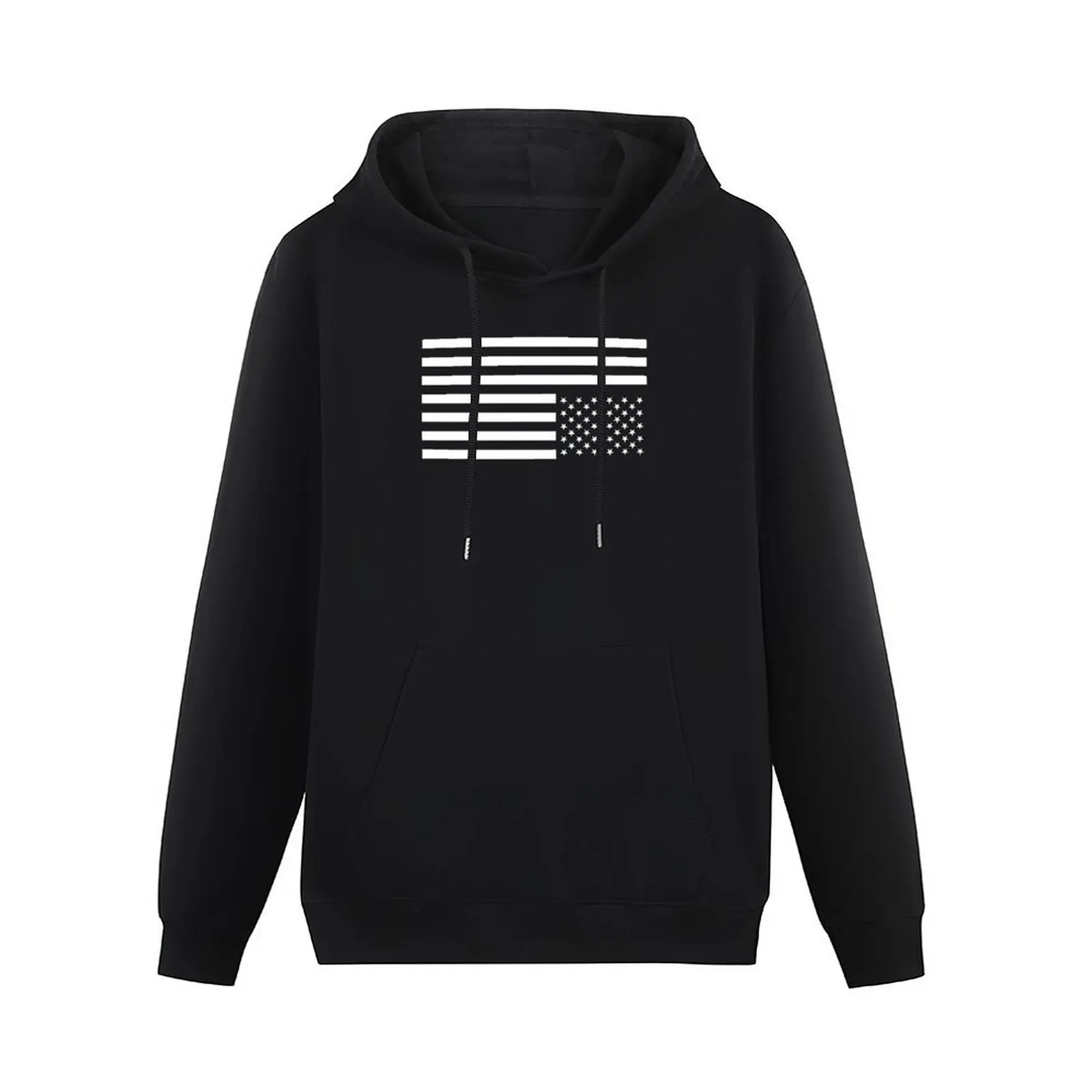 Белый на черном обратный флаг США пуловер с капюшоном мужская одежда спортивный